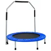 CreateFun Cheap 38 Inch 40 Inch Adult Indoor Folding Portable Gymnastic Rebounder Fitness Mini Trampolin with Handle Handrail