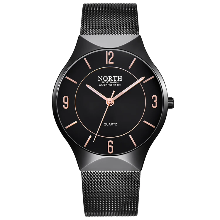 NORTH Top Watches Men Luxury Brand Mesh Steel Strap Slim Male Clock Men Watch Business Fashion Casual Watches relogio masculino
NORTH Top Watches Men Luxury Brand Mesh Steel Strap Slim Male Clock Men Watch Business Fashion Casual Watches relogio masculino