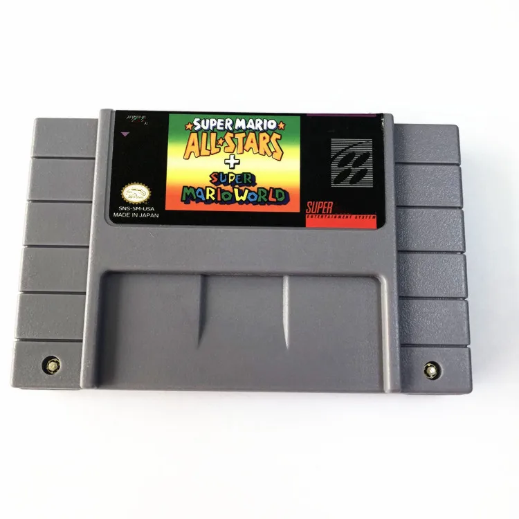 2 in 1game card for snes super mario all stars+super mario world 
2 in 1game card for snes super mario all stars+super mario world