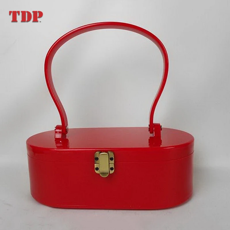 Personalized Colored Storage Box Handbag Acrylic Clutch Bag for Women