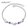 ELBLUVF Chain Jewelry 925 Silver Women Zircon Copper Alloy Animal Dolphin Shape Bracelet