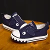YY10032S Factory wholesale stock cartoon design kids canvas shoe slip on shoes