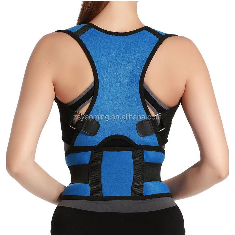 Wholesale oem service fashion magnetic therapy adjustable upper back support brace posture corrector belt