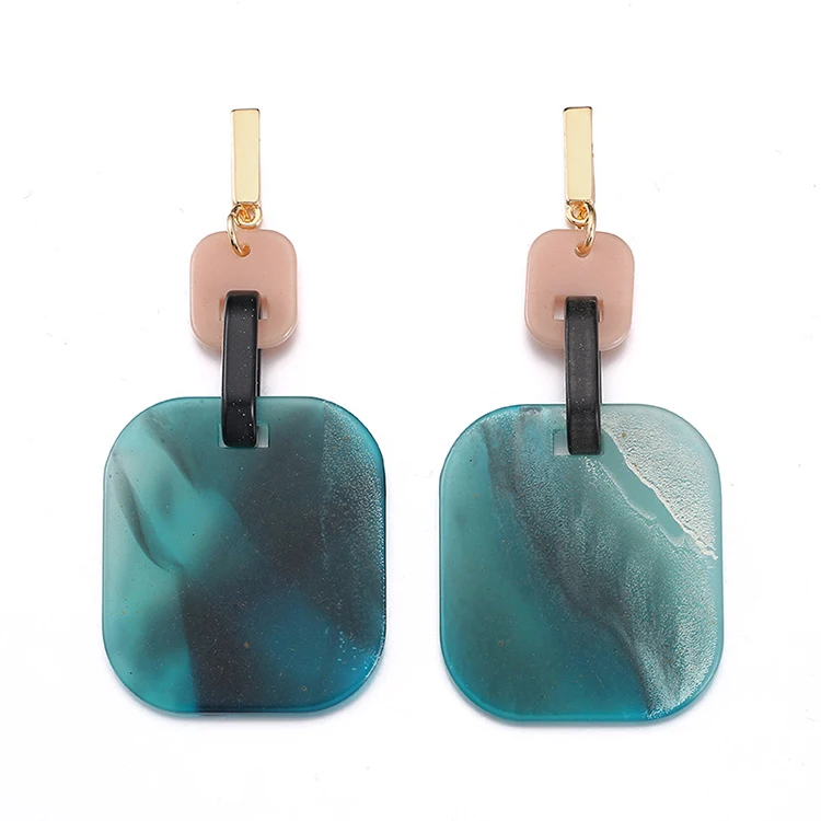 Big Blue Square Small Rectangle Drop Earrings For Girls Marble Acrylic Geometric Earrings Ethnic Jewelry (KDR021), Same as the picture
Big Blue Square Small Rectangle Drop Earrings For Girls Marble Acrylic Geometric Earrings Ethnic Jewelry (KDR021), Same as the picture