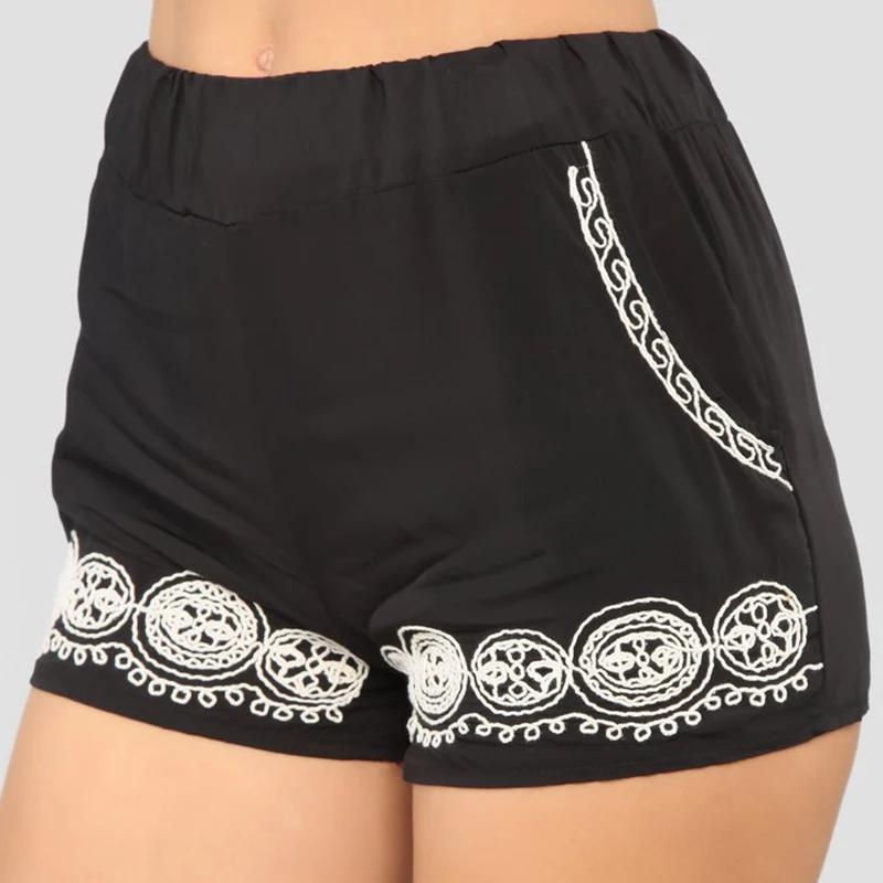 casual printed shorts elastic waist shorts for women home style casual short pants, Black
casual printed shorts elastic waist shorts for women home style casual short pants, Black