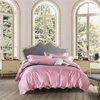 Cotton Ssateen Stripe Bed Sheet Manufacturer Plain Dyed Pattern Rouge Pink Duvet Cover Set