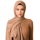 Ladies stretchy Solid color shawls plain wrap muslim Suede hijab scarves