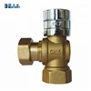 DN15 angle type brass magnetic lockable valve for water meter