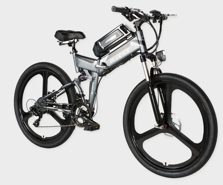 Perfect 48V 26 inch mountain electric bicycle 24 speed folding bike lithium battery disc brake suspension Power Assisted Cycle MTB EBIKE 13