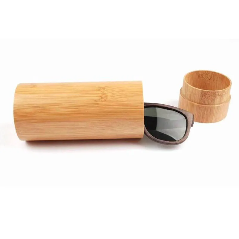 Cylinder bamboo glasses box Spot bamboo sunglasses box10