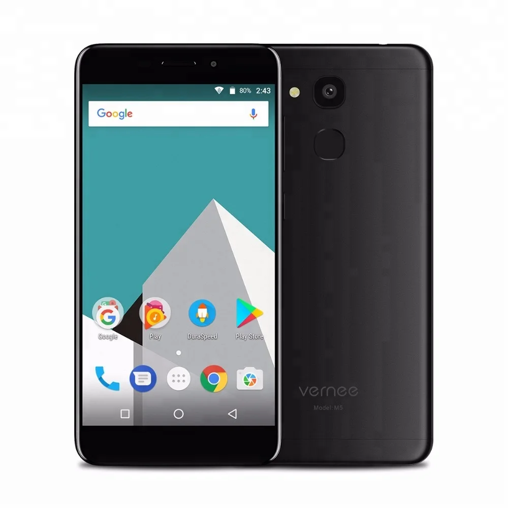 

High configuration Android 7.0 smartphone Vernee M5 5.2 inch MTK6750T Octa Core 4GB+64GB 13.0MP 3300mah Fingerprint ID 4G Mobile, Black;blue