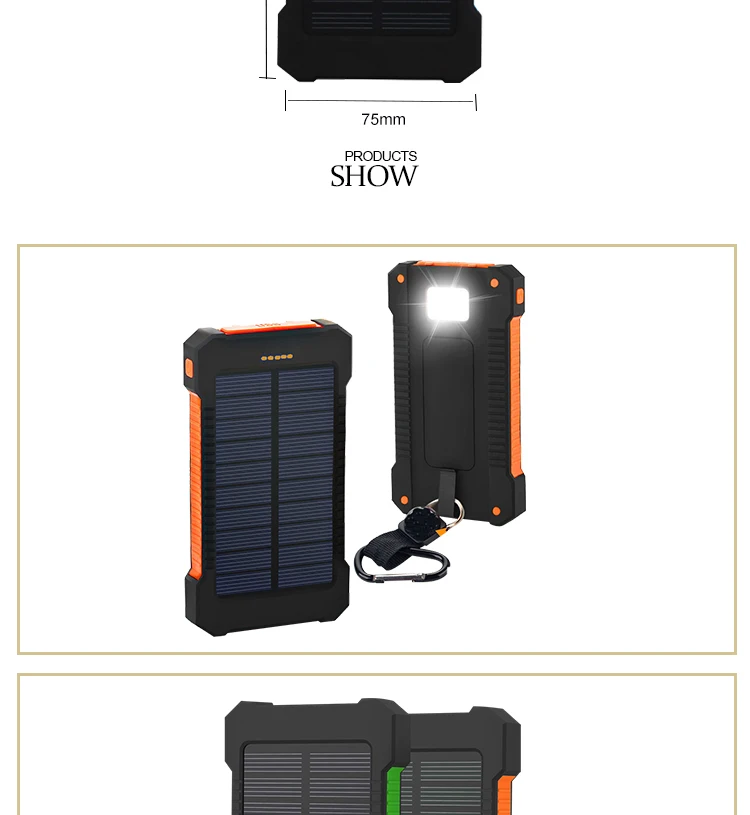 high quality slim powerbank 10000mah, waterproof solar panel power bank 10000 mah - ANKUX.COM