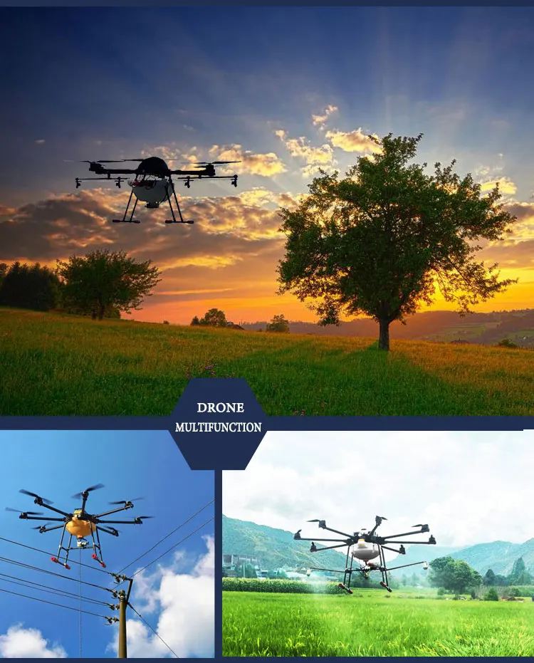 Unmanned multi-rotor agriculture drone helicopter