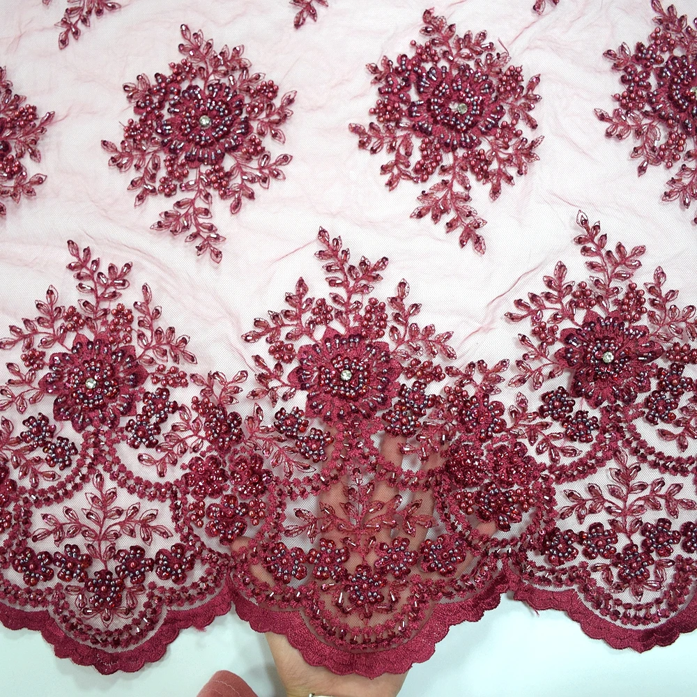new arrival wine red handmade beads tulle lace fabric african french embroidery lace fabric beaded HY0938-2, As picture show
new arrival wine red handmade beads tulle lace fabric african french embroidery lace fabric beaded HY0938-2, As picture show