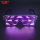 New arrivals Custom Logo Images LED flashing rechargeable LED glasses party LED sunglasses