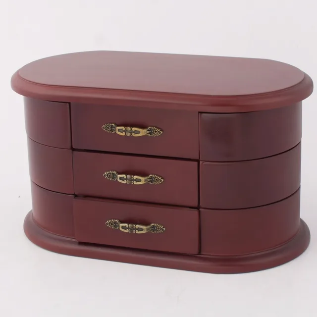 Wholesale Hot Sale Gift Jewelry Box for Watch,Rings,Necklaces Organizer Storage Case with Mirrors