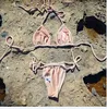 NEW NO PAD Classic Triangle Top Sexy Lady Velvet Bikini Swimwear