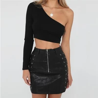 Women Lady Female One Shoulder Crop Tops Sleeveless T-Shirt Tank Tops Summer Beach Vest Fashion Clothes
Women Lady Female One Shoulder Crop Tops Sleeveless T-Shirt Tank Tops Summer Beach Vest Fashion Clothes