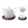Fine Porcelain Tableware Small Tea Pot Tea Cup and Saucer Set for One Person