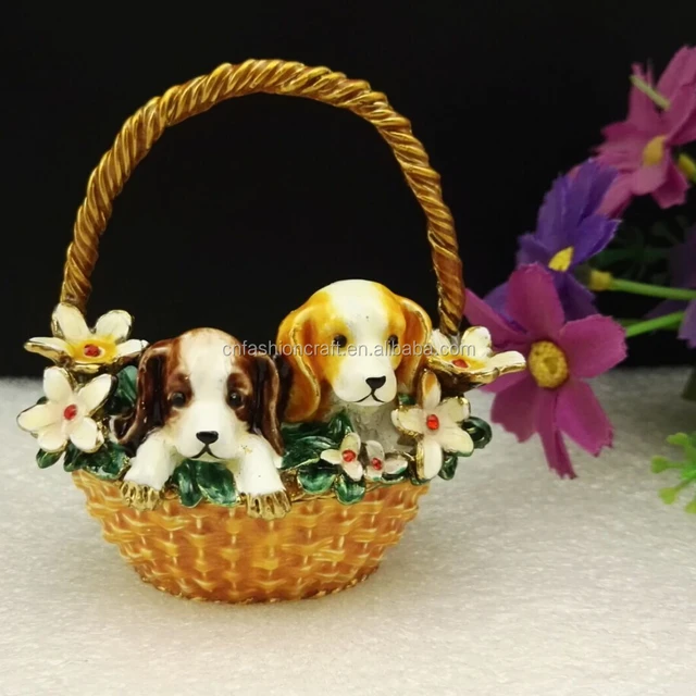 basket dog metal money box candle gift box useful birthday gifts