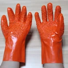 PVC coated working gloves,single dipped,fully coated,sanday finish