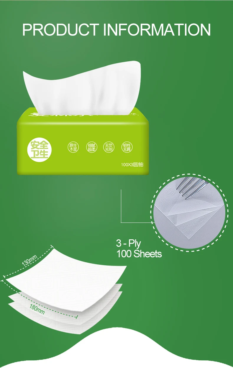 Hot sales high quality factory facial tissue paper