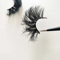 

6D Mink Eyelashes Makeup Hand-made Dramatic Thick False Lashes Black Nature 25mm Fluffy Long False Eyelash