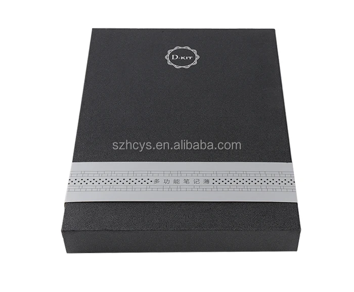 custom printing black gift packaging box with sleeve for tablet