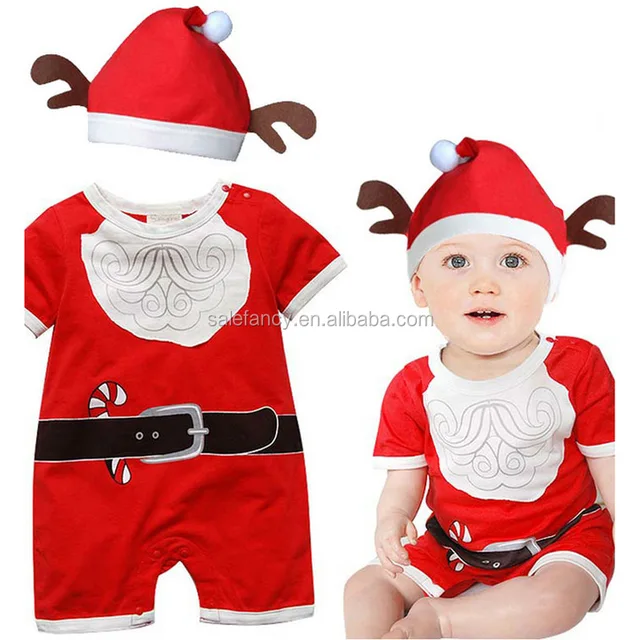 fashion baby kids christmas clothes boys santa claus cosplay