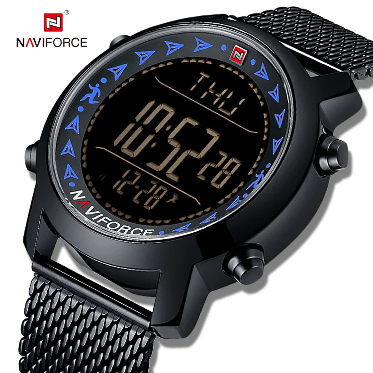 Naviforce 9130 Sport Watch Mens Watches Top Brand Luxury Digital Watch Mesh Strap Waterproof 30M Clock pedometer passometer, 5 color
Naviforce 9130 Sport Watch Mens Watches Top Brand Luxury Digital Watch Mesh Strap Waterproof 30M Clock pedometer passometer, 5 color