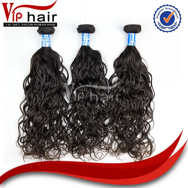 Factory price no chemical mix virgin wavy human hair drawstring ponytail