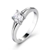 2018 fashion ring designs white diamond prong setting dainty ring for girls