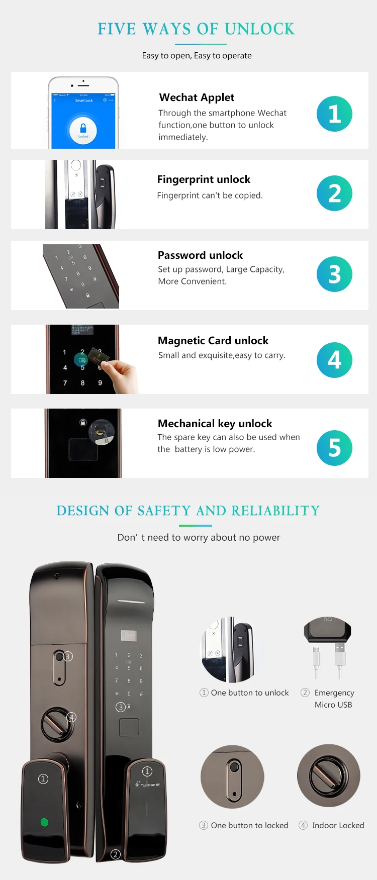 Zigbee fingerprint mortise door lock with phone - ANKUX.COM
