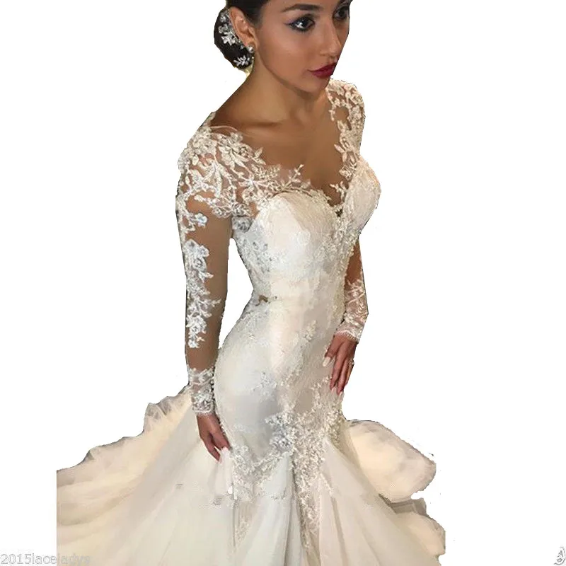 Full Sleeves Mermaid wedding gown 2018 Bride Fashion Show bridal gown wedding dress, Off white
Full Sleeves Mermaid wedding gown 2018 Bride Fashion Show bridal gown wedding dress, Off white