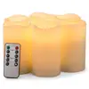 Flameless Candles Battery Operated Pillar Real Wax Flickering Electric LED Candle with Remote Control 3"x5"