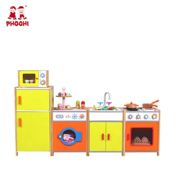 wooden play kitchen for older child