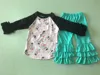 icing ruffle raglan shirt baby girls design best selling in American 3 ruffle pants yiwu factory clothes market