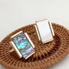 LS-S784 New Arrival Gold Plated Jewelry gemstone abalone shell rings