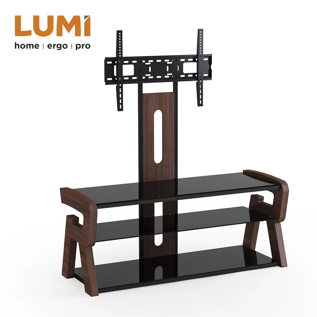 Wood,Glass and Metal TV Tables With Bracket