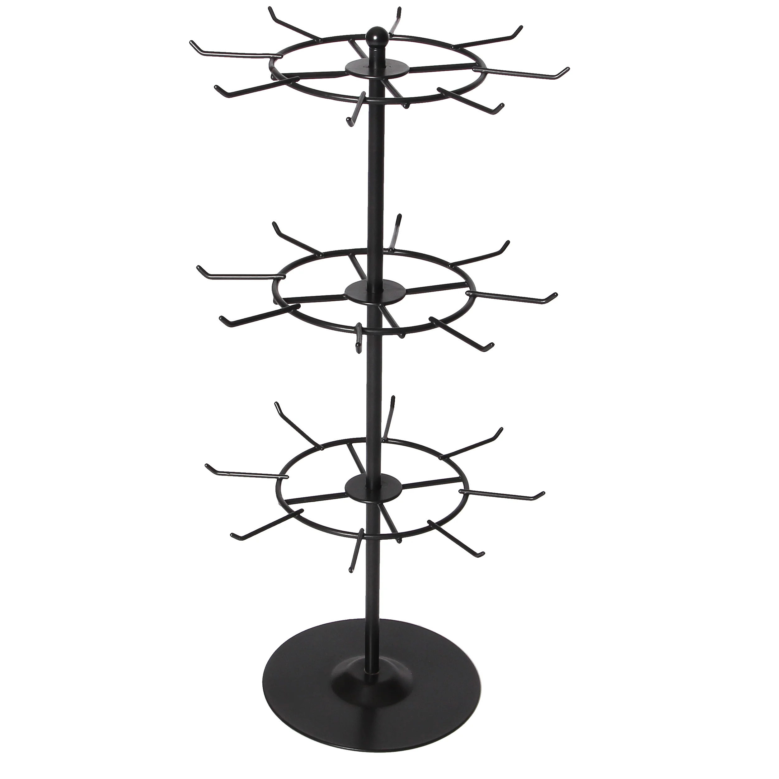 Countertop 3 Layer Spinner Rack Tiered Rotating Metal Racks