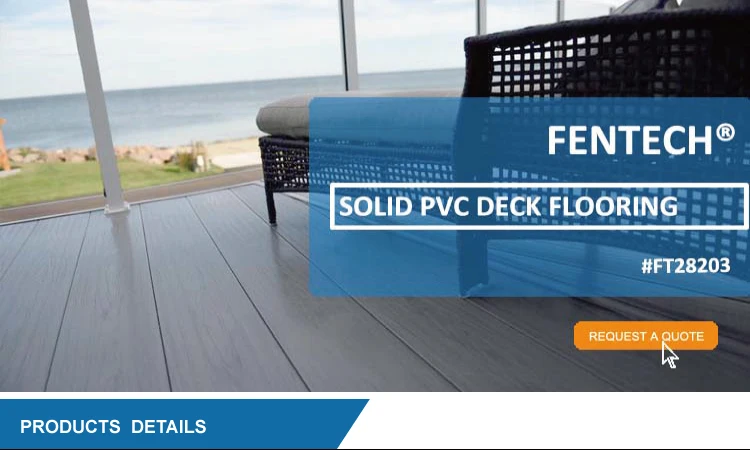 Fentech Cheap garden  Plastic PVC Vinyl decking boards