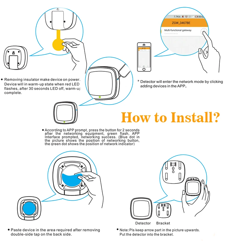 APP Control Wireless Home Burglar Smart PIR Zigbee Personal Motion Sensor - ANKUX.COM