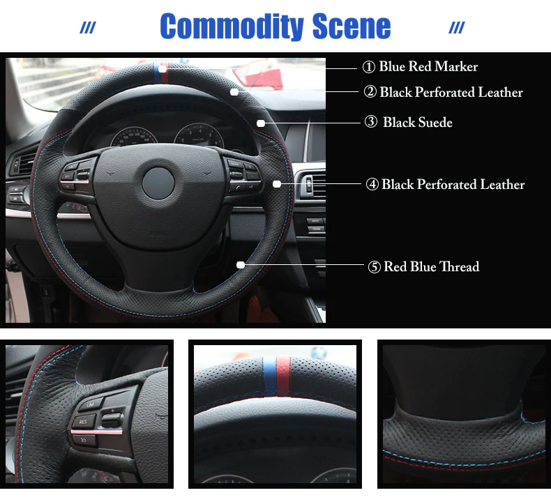 for BMW 523li car steering wheel cover