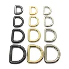 Black Silver Gold 1 Inch Custom Leather Handbag D-Ring Shape Metal D Ring Buckle For Bags Belt