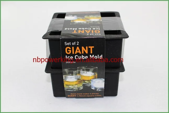 Giant Square Freeze Silicone Square Ice Cube Tray Mould Maker Mold
