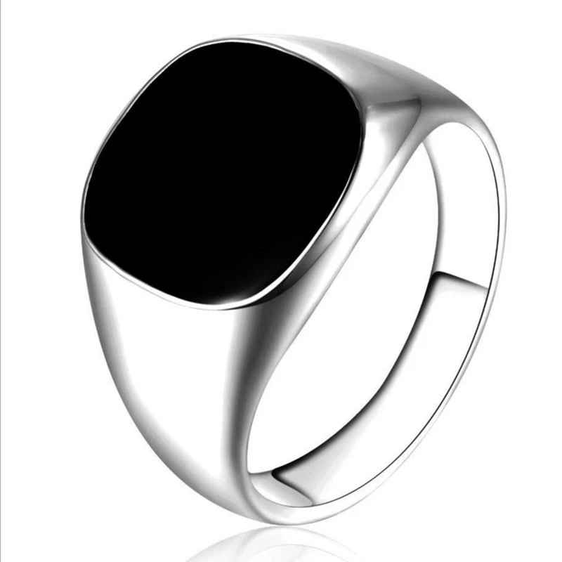 Wholesale Classic Black Gold Silver Plated Black Enamel Rings Men Vintage Punk Ring
Wholesale Classic Black Gold Silver Plated Black Enamel Rings Men Vintage Punk Ring