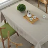 Factory price wedding home dining pure color cotton/linen table cloth