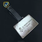 Customized your design metal logo engraved leather luggage tag Golf bag tags