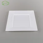 Direct factory rectangular used in restaurant white square wholesale dinner plates