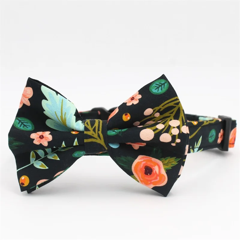 floral personalized pet bow tie dog bandana collar with handmade wholesale for holidays gifts, Personalized laser engraved dog collar 
floral personalized pet bow tie dog bandana collar with handmade wholesale for holidays gifts, Personalized laser engraved dog collar